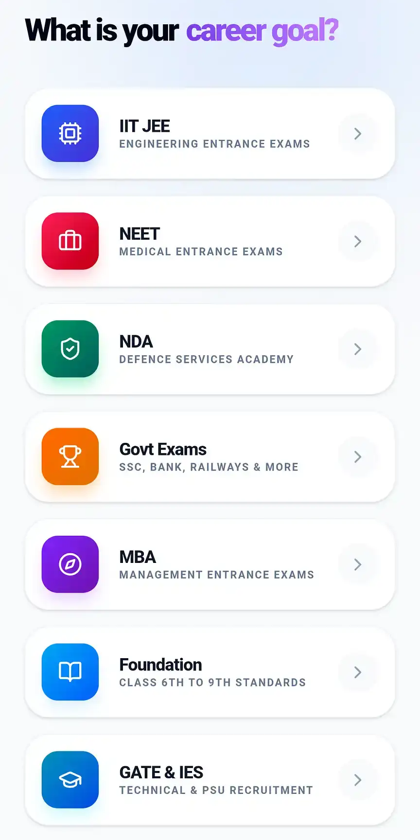 prexms academy app screen 1