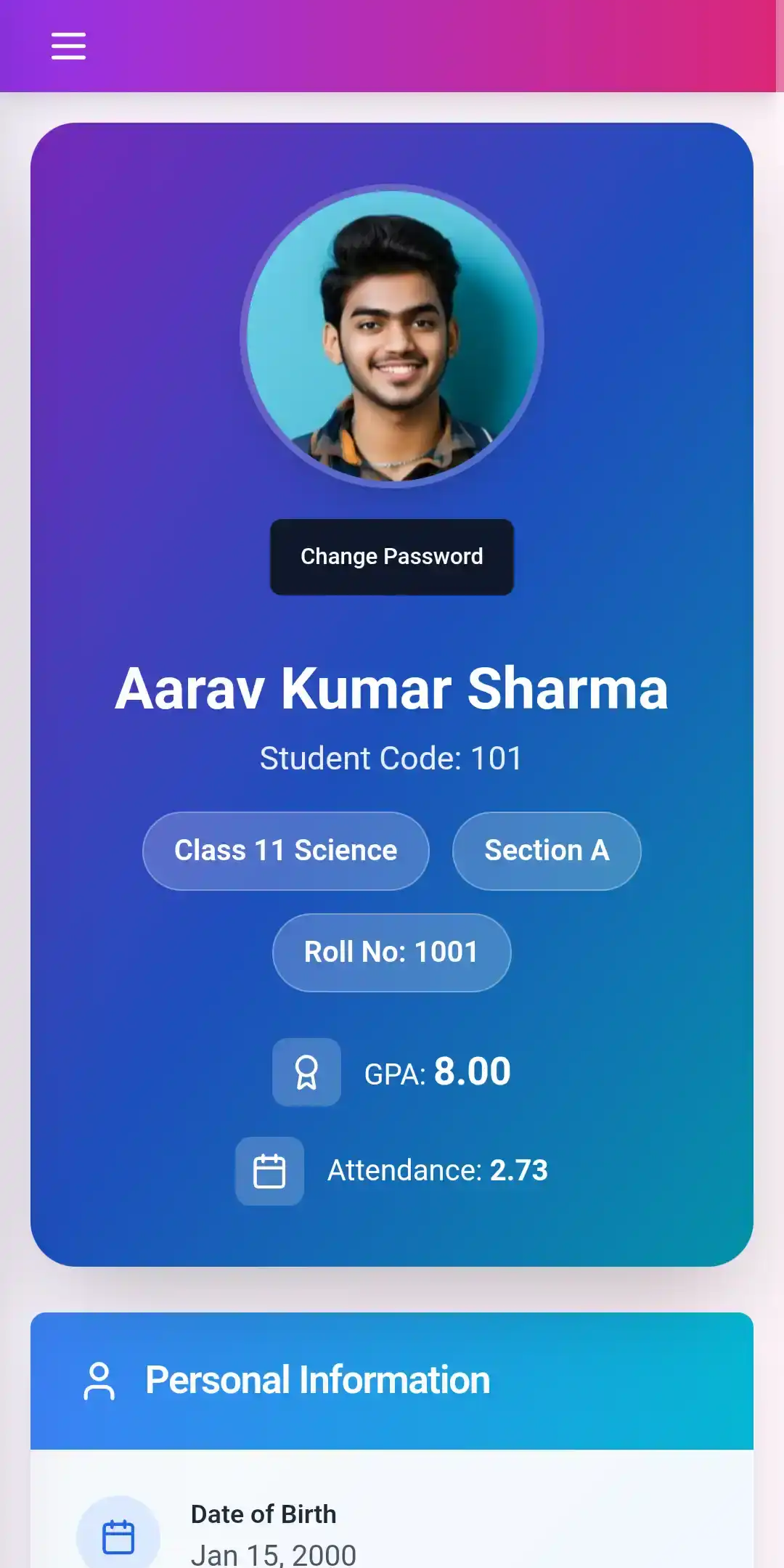 prexms academy app screen 1